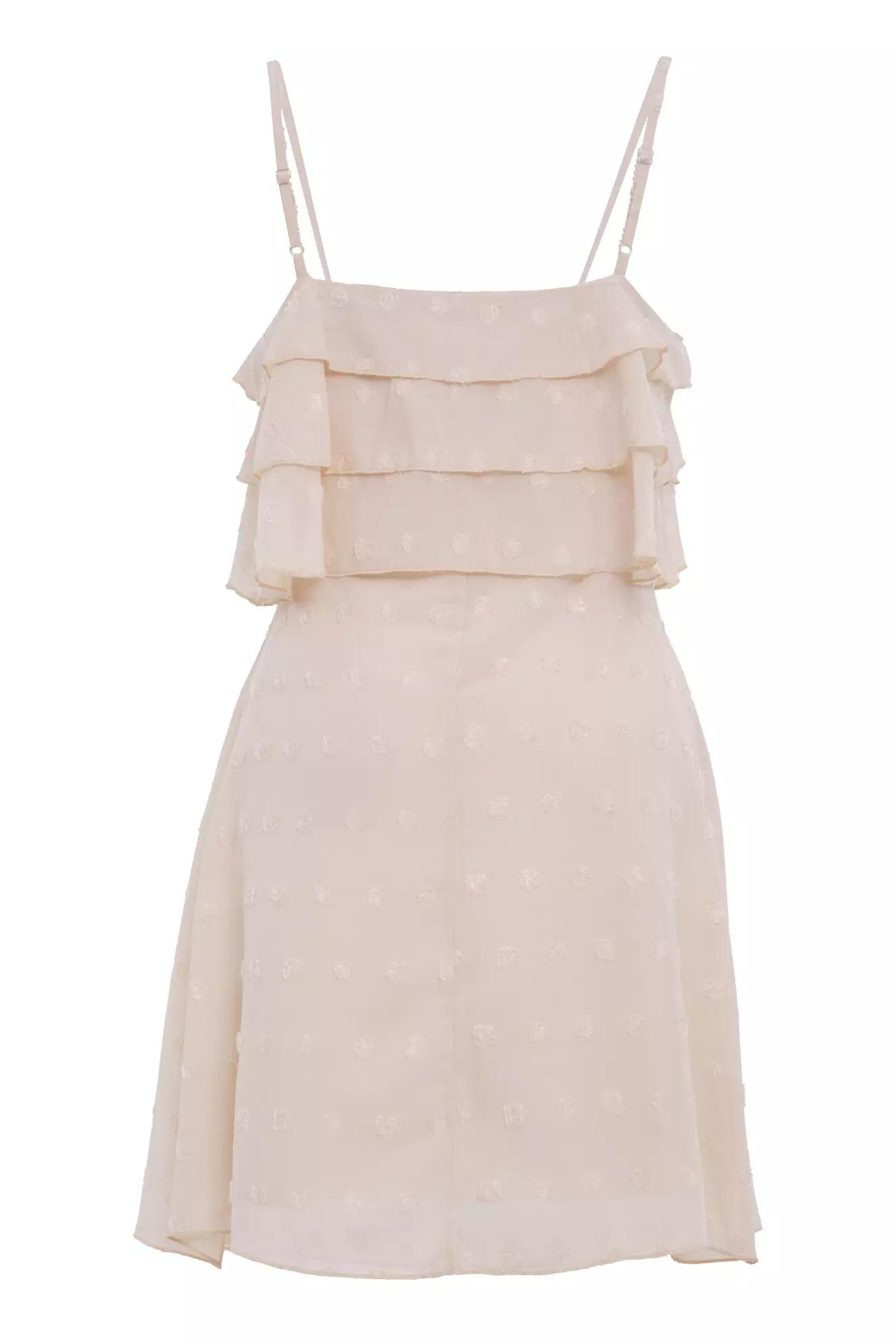 White tulle sleeveless mini dress